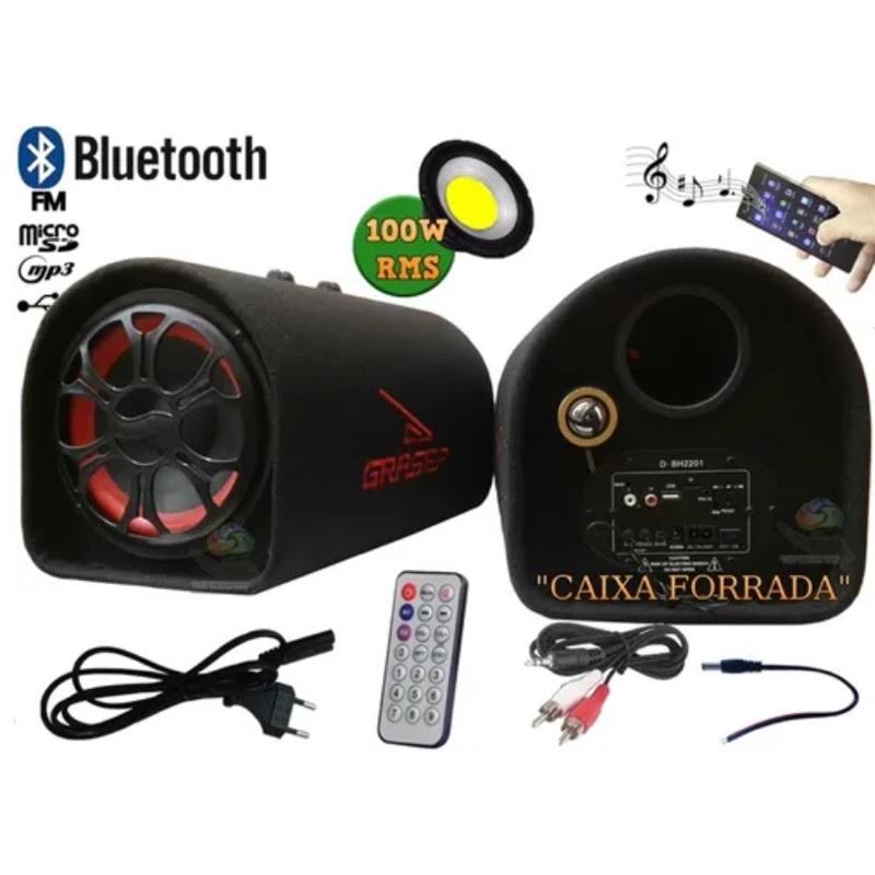 Caixa De Som Bluetooth 100W Grasep D-BH2201 Usb Fm 