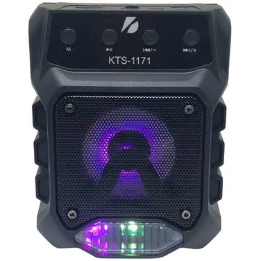 Caixa de Som Portátil Wireless KTS – 1171 Bluetooth, Rádio FM, USB, Micro SD e LED KTS