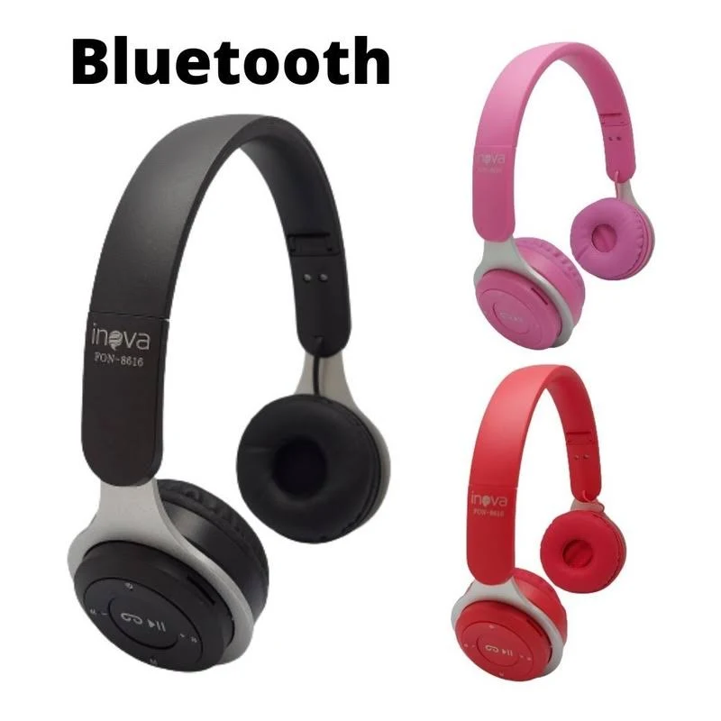 Fone De Ouvido Estéreo Sem Fio Bluetooth Inova Fon-8616