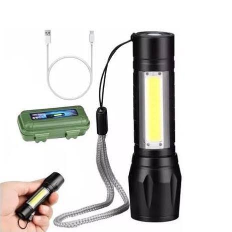 Mini Lanterna Led Tática Recarregável Zoom Forte Mini Usb